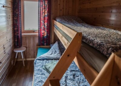 Bedroom with bunk bed.